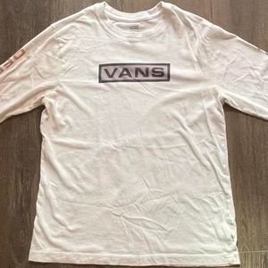 〔vans 66 “off the wall” white long sleeve male shirt〕